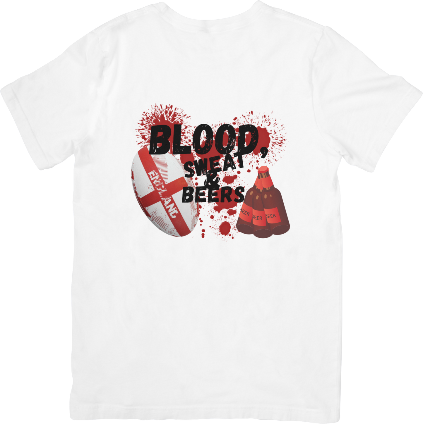 England Rugby T-shirt - Blood, Sweat & Beers