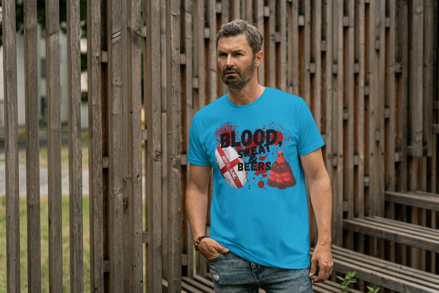 England Rugby T-shirt - Blood, Sweat & Beers