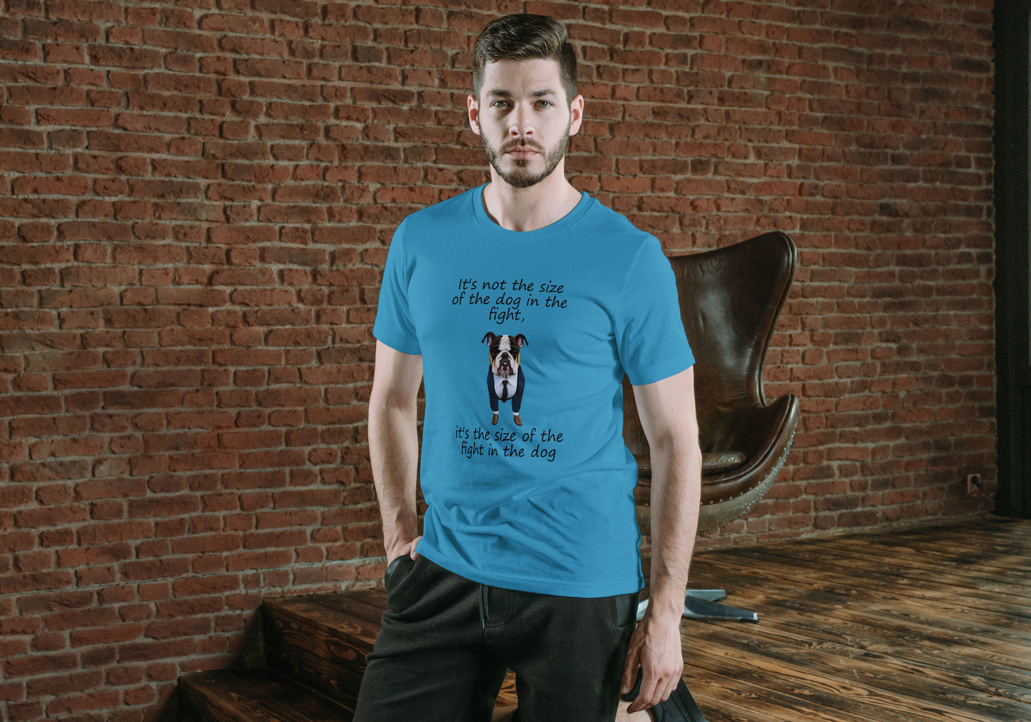 Bulldog "size of the dog" T-shirt