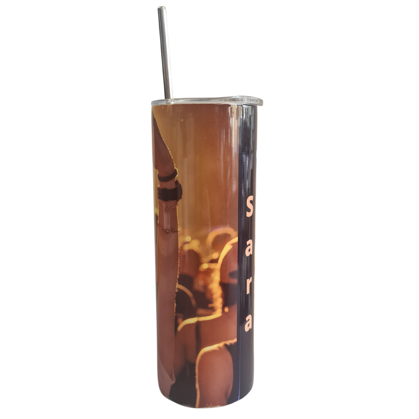 Personalised Photo 20oz drinks tumbler with metal straw