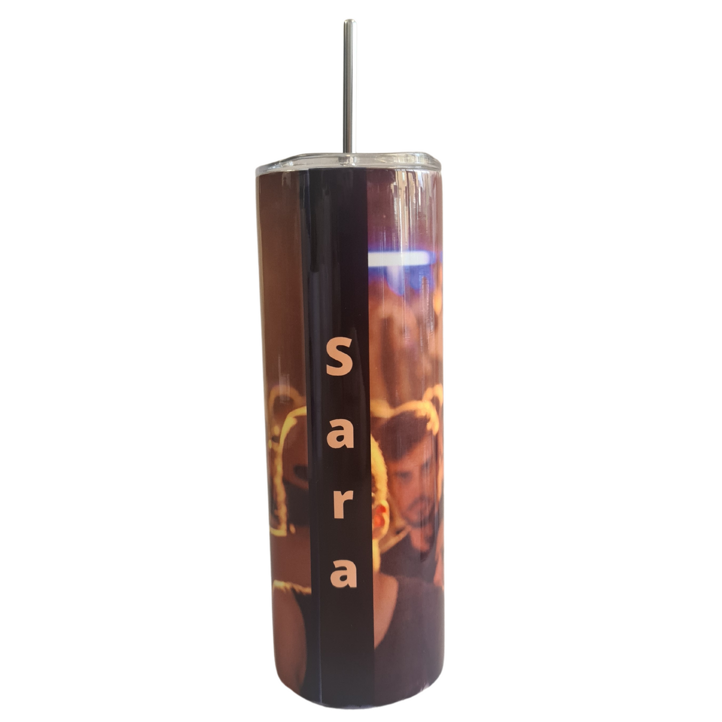 Personalised Photo 20oz drinks tumbler with metal straw