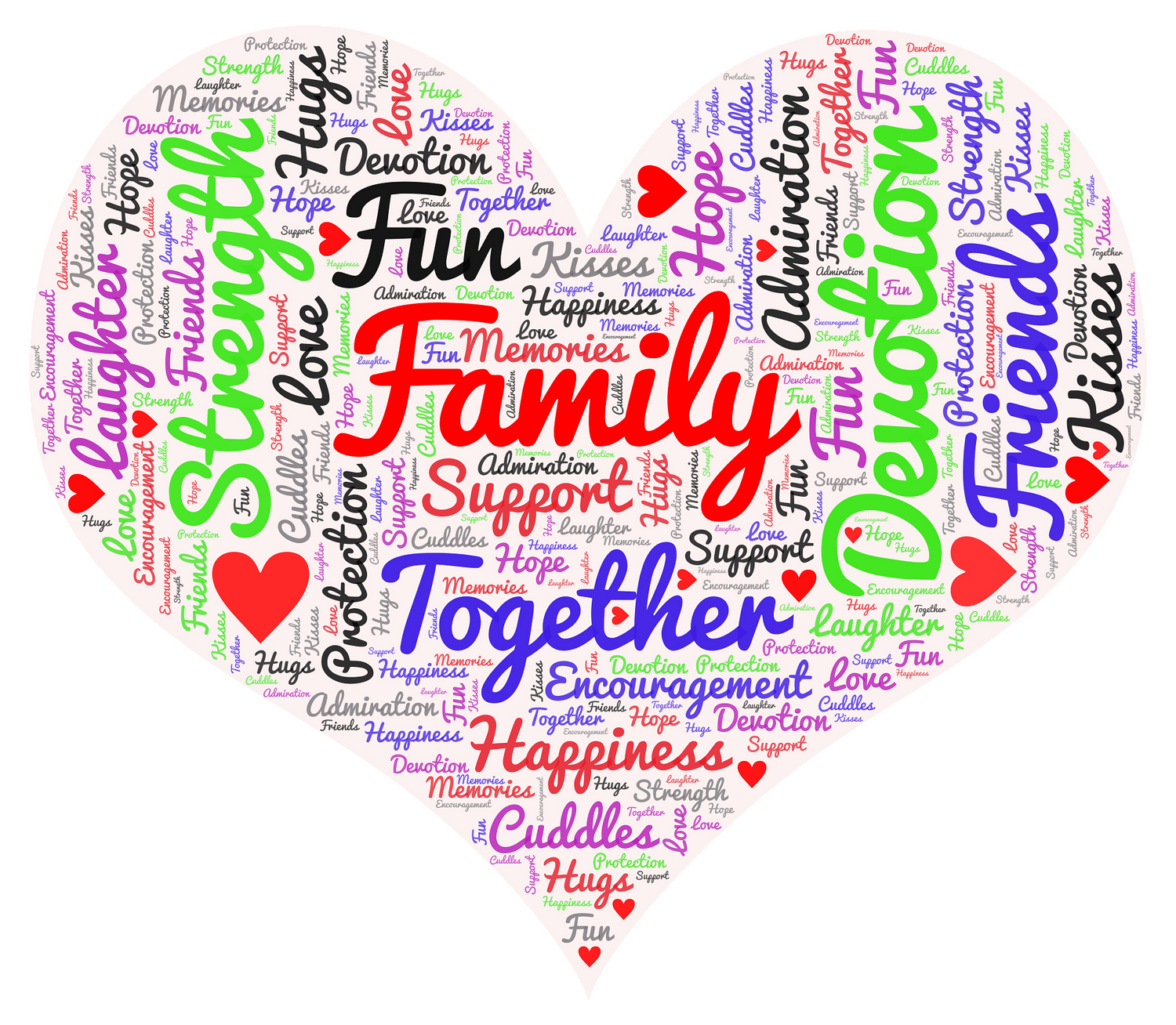 Personalised Family Heart Word Art Print – EmmazingGifts
